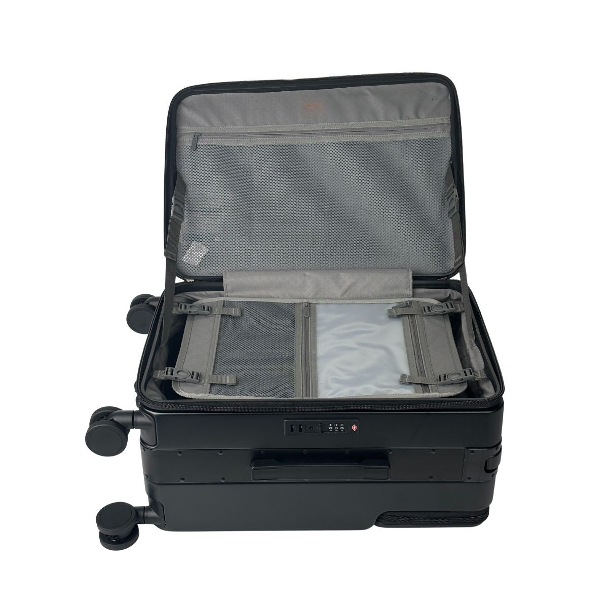 Black Carry On Suitcase - Hard Shell Cabin Luggage with USB Charging | NeoMove | 55 cm