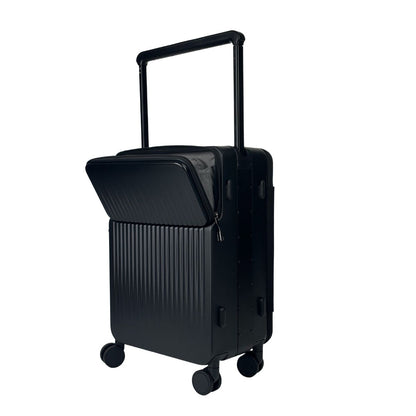 Black Carry On Suitcase - Hard Shell Cabin Luggage with USB Charging | NeoMove | 55 cm