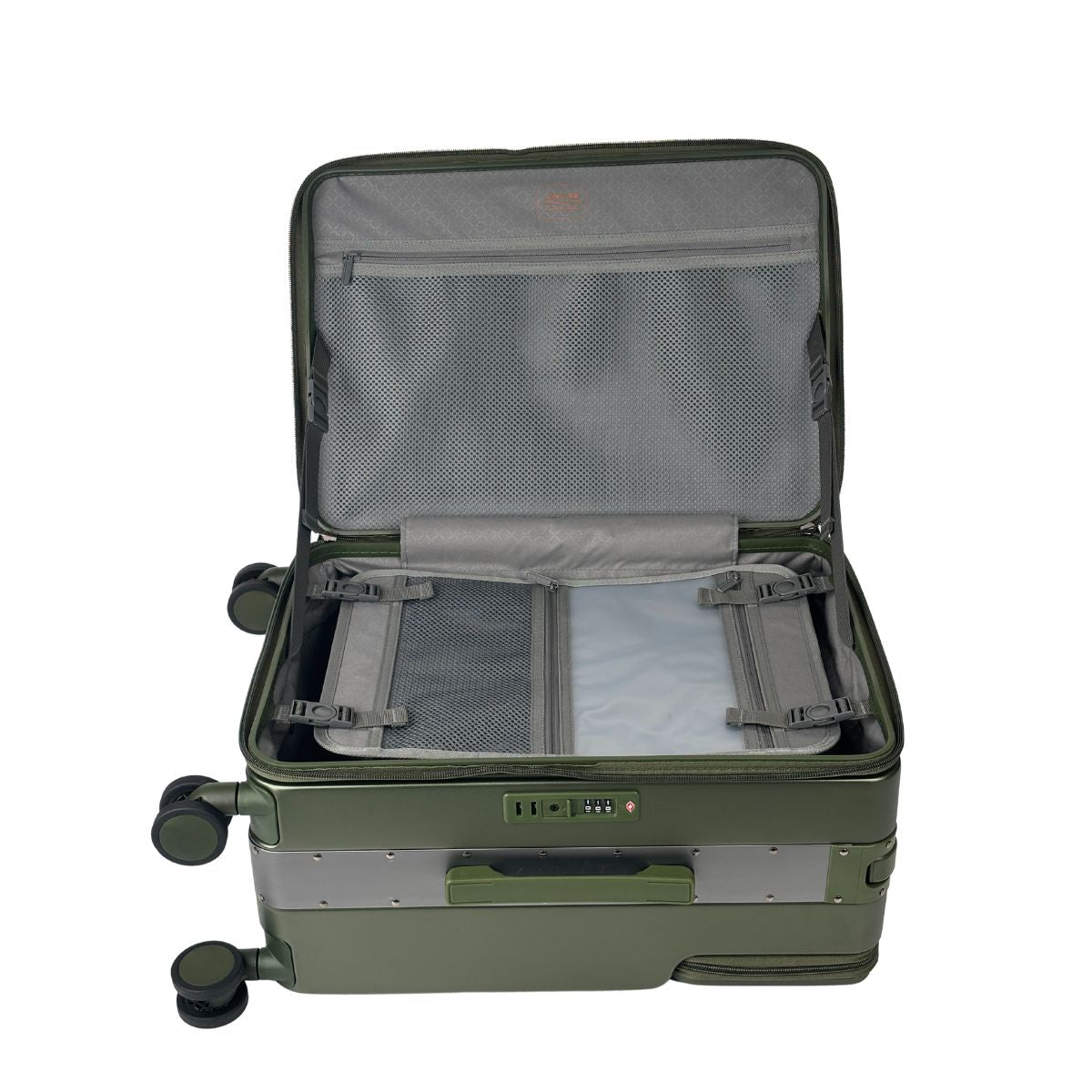Carry On Suitcase - Hardside Cabin Luggage with USB Charging | NeoMove | Green | 55 cm
