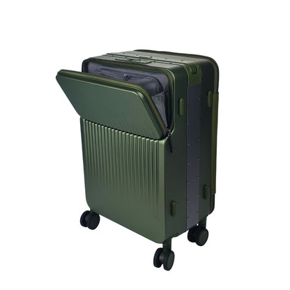 Medium Hard Shell Check In Luggage with USB Charging | NeoMove | Green | 68 cm