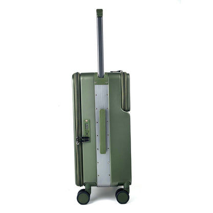 Medium Hard Shell Check In Luggage with USB Charging | NeoMove | Green | 68 cm