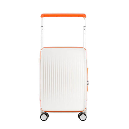 White Hard Case Medium Check In Luggage with USB Charging | NeoMove | 68 cm