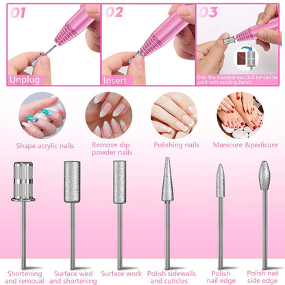 Nail Drill Kit Manicure 20000RPM Professional pedicure electric