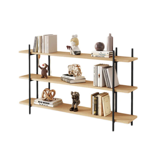 3 Tier Bookshelf Console Table Hallway Flower Table (Natural Wood)