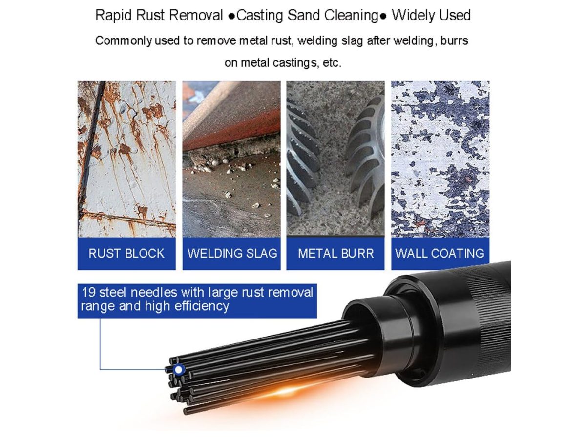 Needle Scaler Pneumatic Air Gun Pistol Air Tool Rust Remover