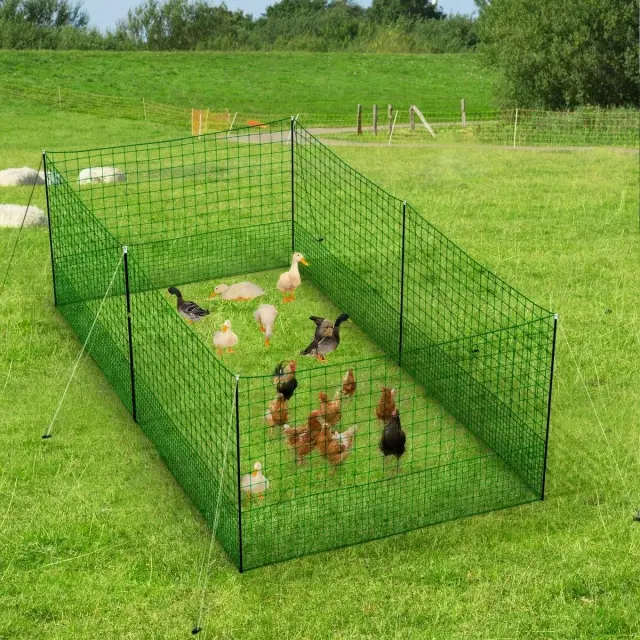 12M Chicken Fence Hen Poultry Coop Farm Runs Mesh Cage Net Habitat Safe House Pen