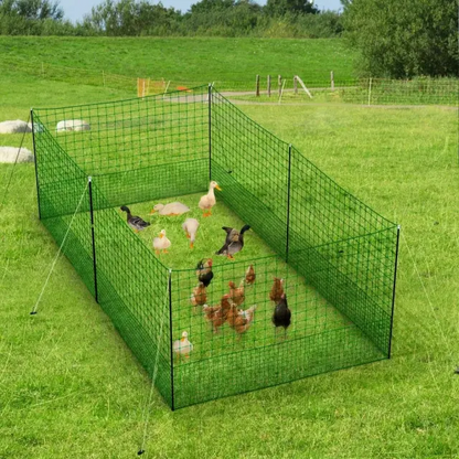 12M Chicken Fence Hen Poultry Coop Farm Runs Mesh Cage Net Habitat Safe House Pen