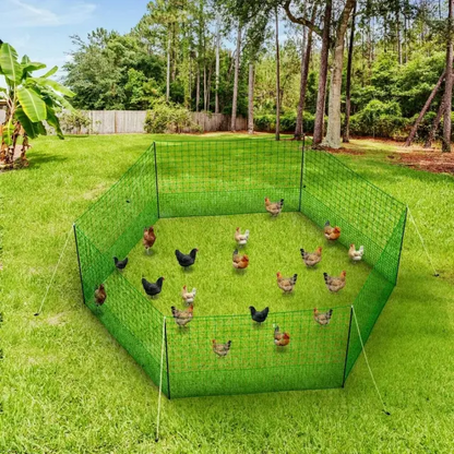12M Chicken Fence Hen Poultry Coop Farm Runs Mesh Cage Net Habitat Safe House Pen