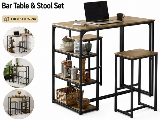 Bar Table and Bar Stools Set