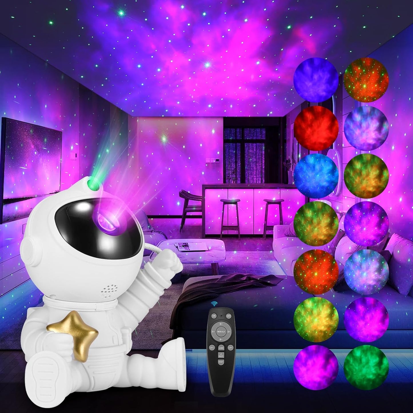 Astronaut Galaxy Night Light Projector