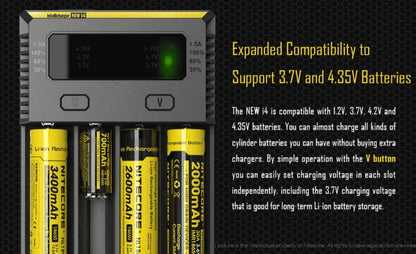 Nitecore New i4 Intellicharge Charger for 18650 AAA AA Li-Ion/NiMH Battery