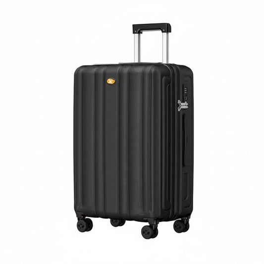 Black Carry On Luggage - Lightweight Hard Case Hand Cabin Suitcase | NordGlide | 55 cm