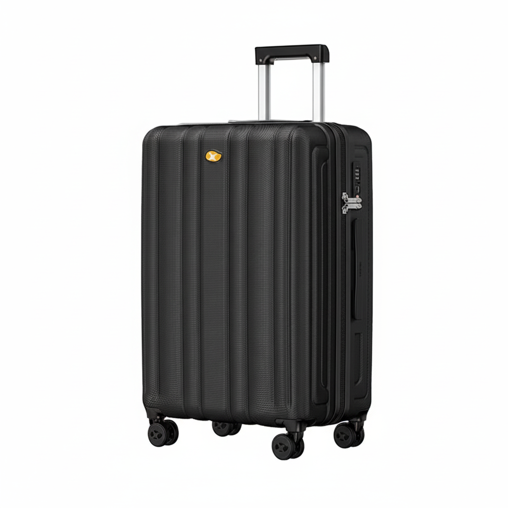 3 Piece Luggage Sets NZ – Lightweight Expandable Hard Shell Suitcase | NordGlide | Black