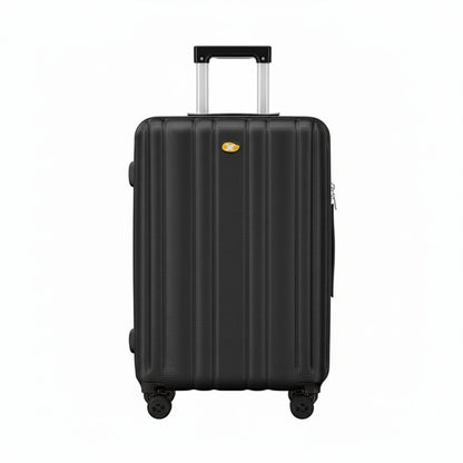 Black Medium Check In Luggage - Lightweight Hard Shell Expandable Travel Suitcase | NordGlide | 66 cm