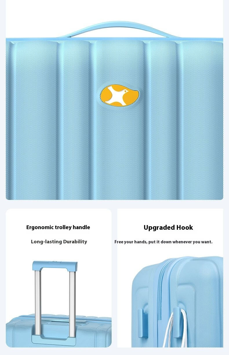 Medium Check In Luggage - Blue Hard Case Lightweight Expandable Travel Suitcase | NordGlide | 66 cm