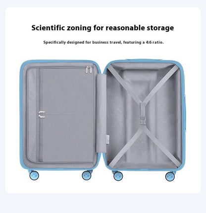 Large Check In Luggage - Lightweight Hard Shell Expandable Travel Suitcase - Blue | NordGlide | 76 cm