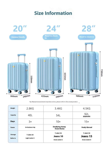 Medium Check In Luggage - Blue Hard Case Lightweight Expandable Travel Suitcase | NordGlide | 66 cm