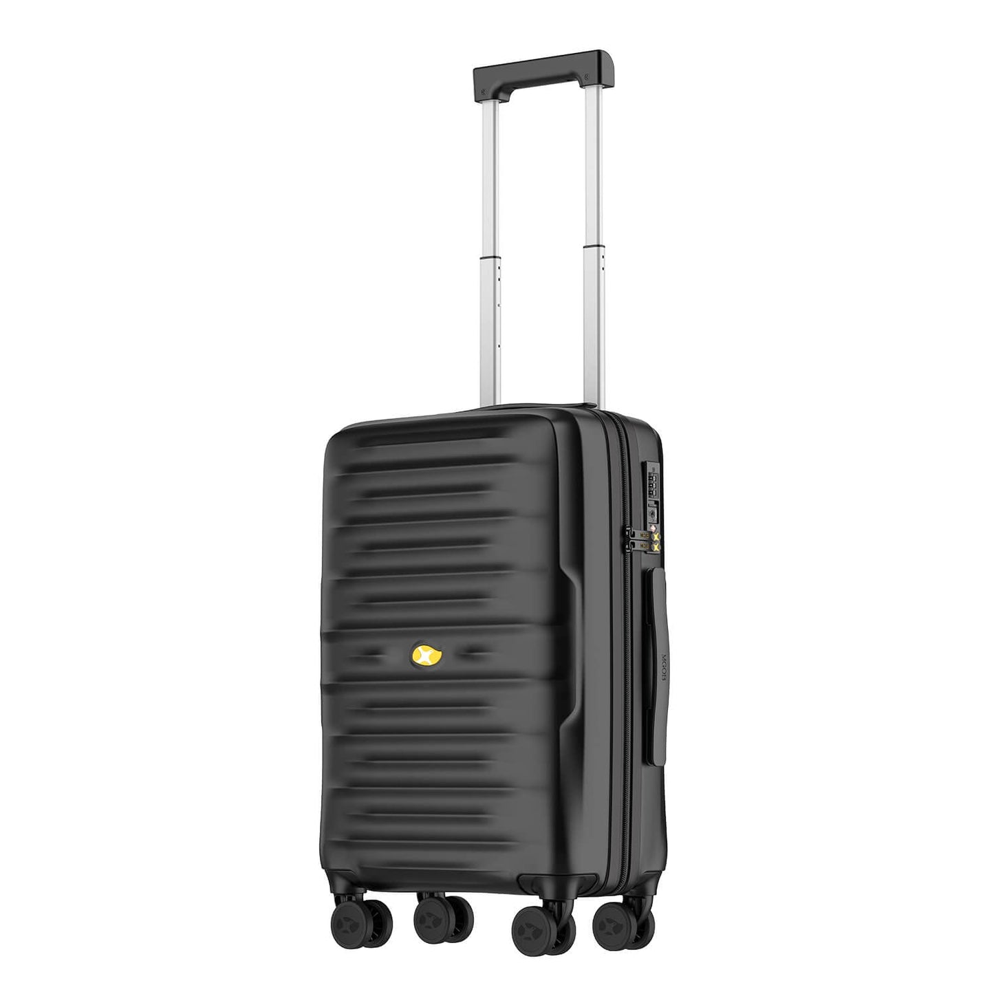 Black Lightweight Carry On Luggage - Hard Shell Cabin Suitcase | NordVault | 55 cm