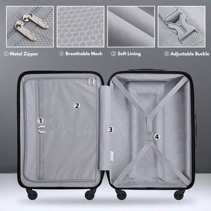 3 Piece Luggage Sets NZ – NordVault | Black