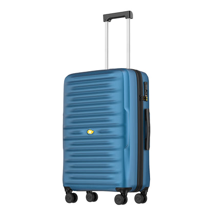 Medium Check In Luggage - Lightweight Hard Shell Expandable Travel Suitcase | NordVault | Blue | 65 cm