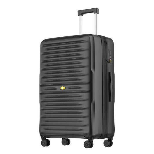 Black Large Check In Luggage - Hard Case Lightweight Expandable Suitcase  | NordVault | 76 cm