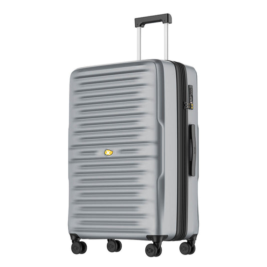 Large Check In Luggage - Lightweight Expandable Hard Case Suitcase - Silver | NordVault | 76 cm