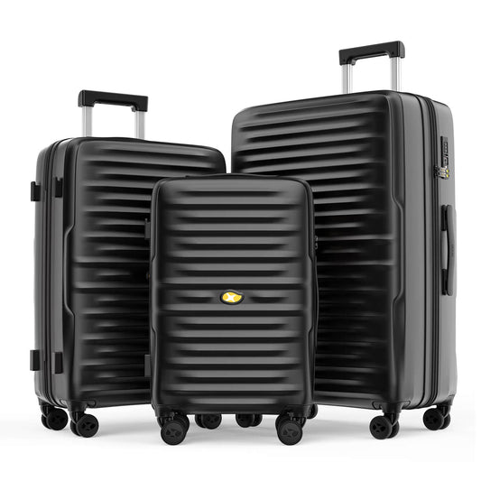 3 Piece Luggage Sets NZ – NordVault | Black