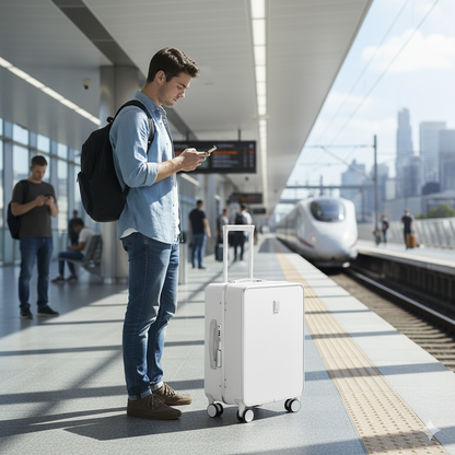 Carry On Luggage NZ – Hard Shell Cabin Suitcase | Nordiva Classic | 55 cm | White