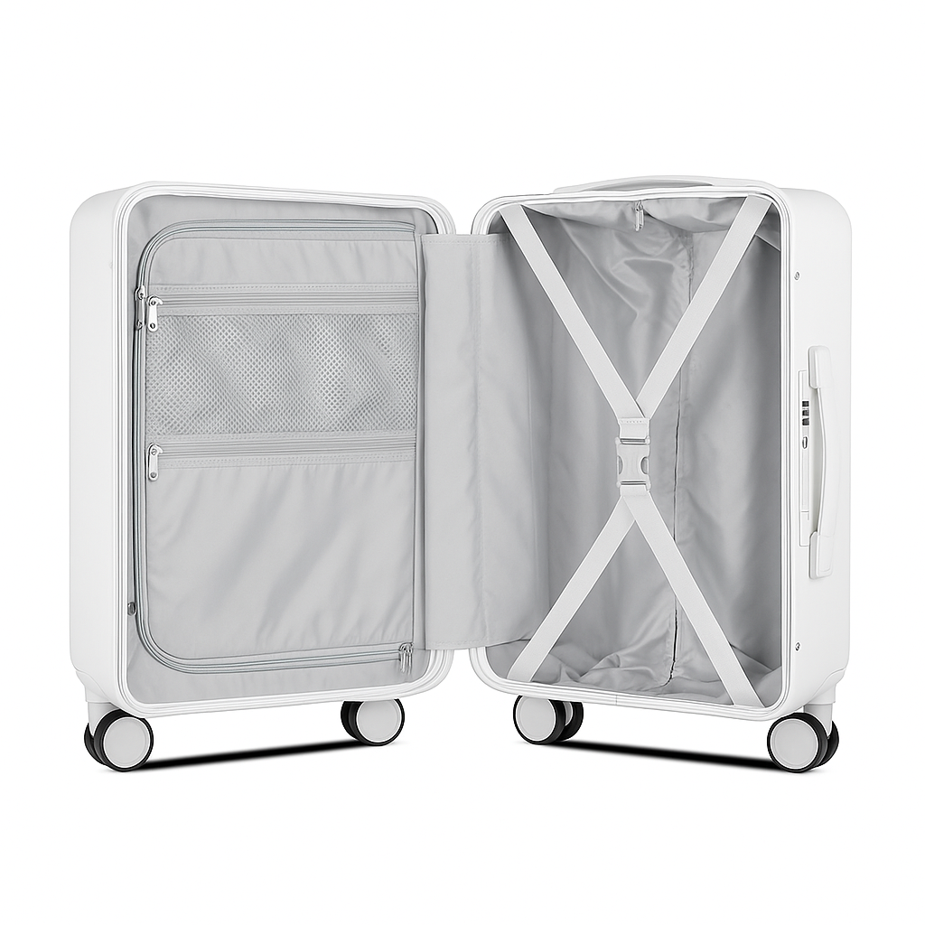 Carry On Luggage NZ – Hard Shell Cabin Suitcase | Nordiva Classic | 55 cm | White
