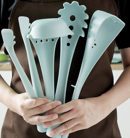 4Pcs High Temperature Resistant Nylon Kitchen Utensils Non-stick Blue