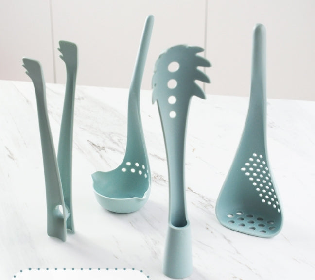 4Pcs High Temperature Resistant Nylon Kitchen Utensils Non-stick Blue