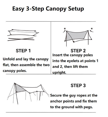 Camping Black-Glue Coating Canopy – Portable Beach & Outdoor Sun Shelter