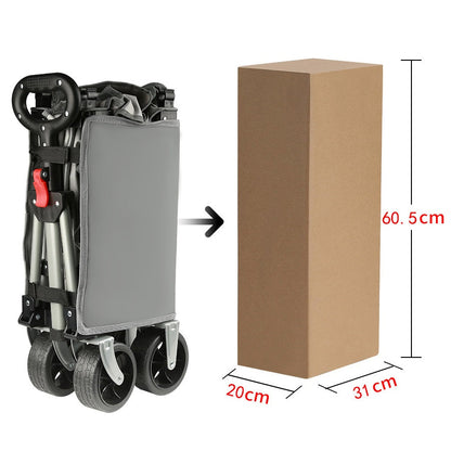 Ecotrek Folding Camping Trolley Heavy Duty Wagon Cart 150L XY3073