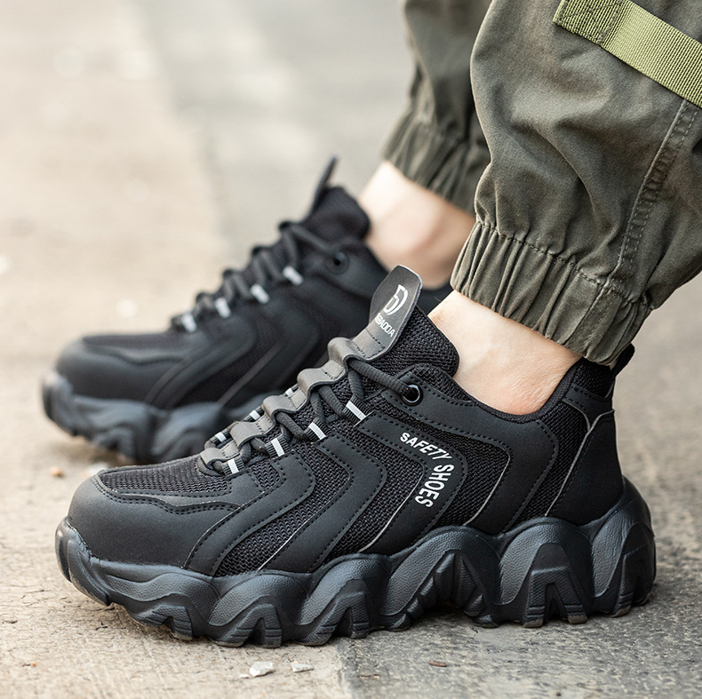 Steel Toe Work Shoes Safety Sneakers Industrial Shoes Lightweight Puncture Proof
