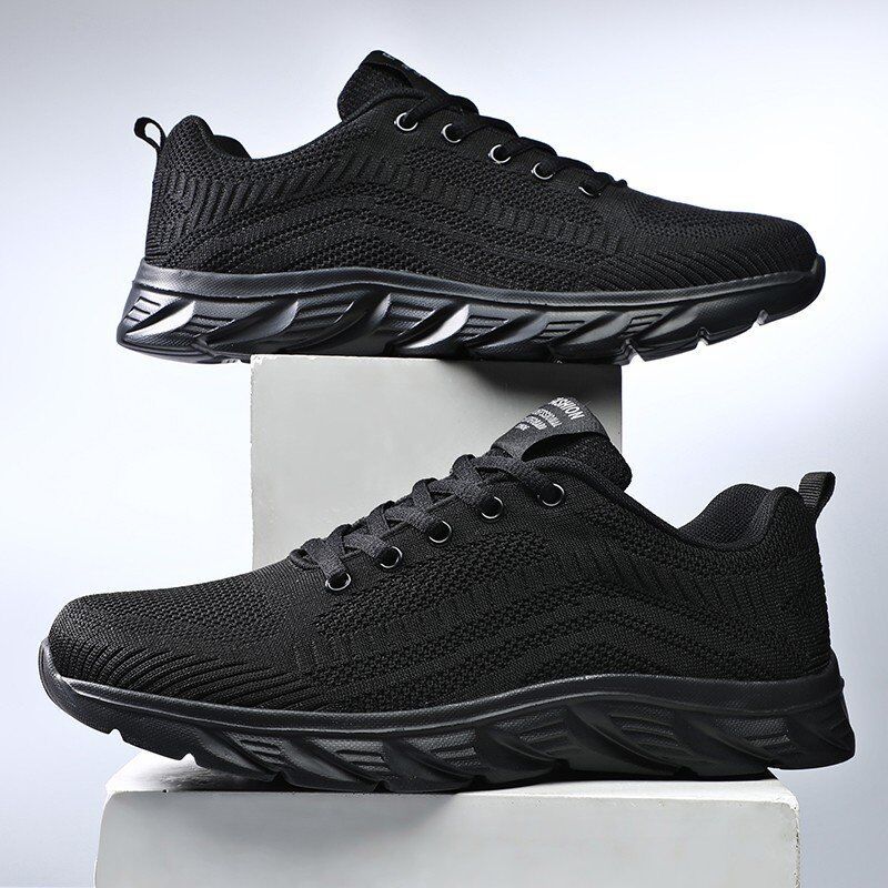 Mens Slip On Walking Shoes Lightweight Breathable Non Slip Running Shoes 44-48