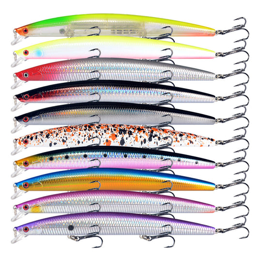 10pcs/p Large Fishing Lures 18cm Hard Bait Lures with Treble Hook Lifelike
