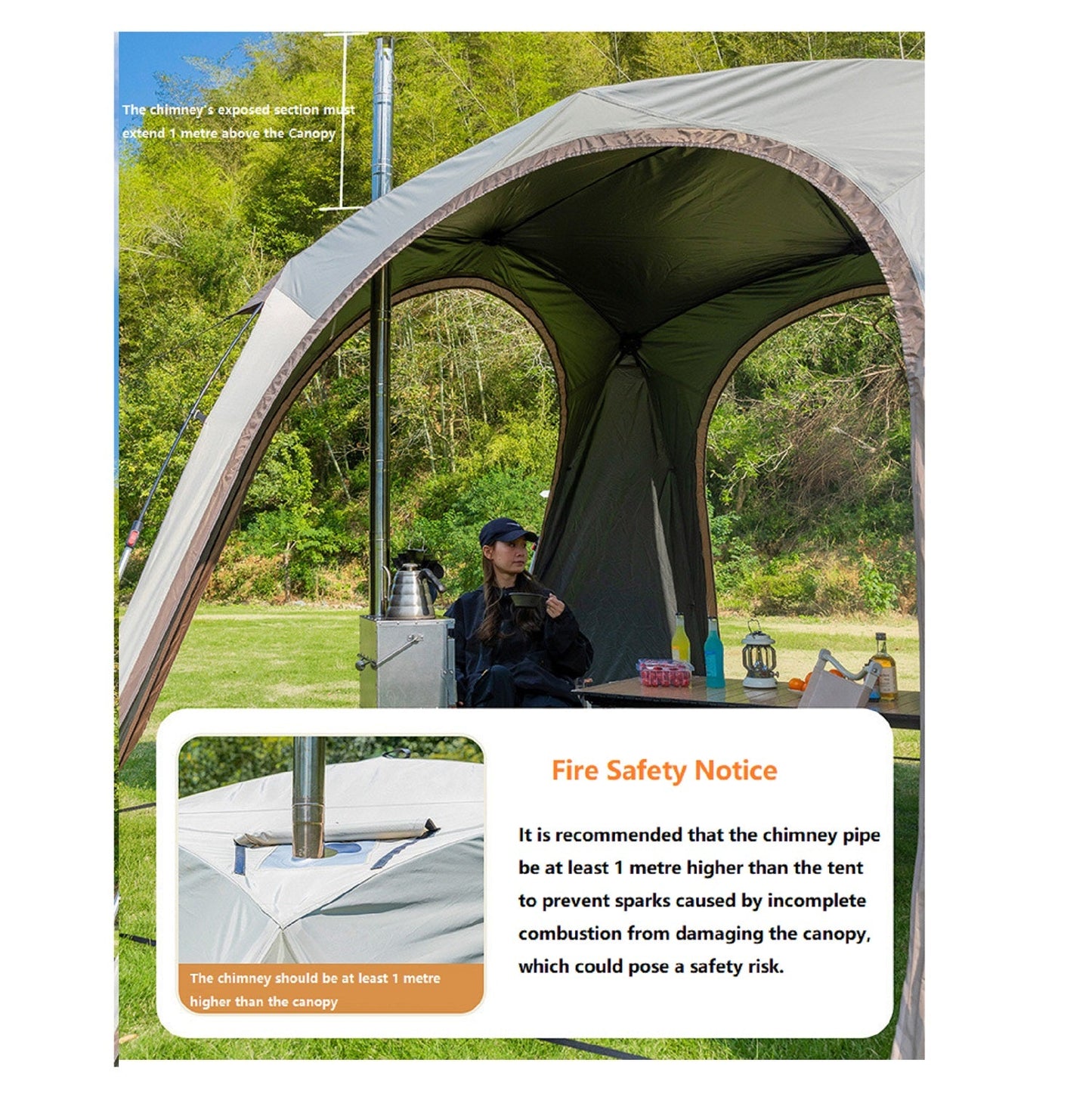 Quick Setup Automatic Dome Canopy with UV Protection (PU3000+)