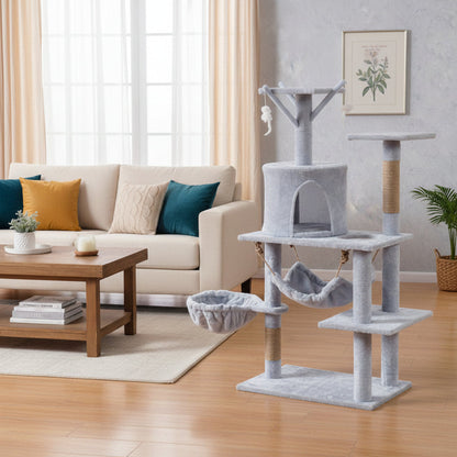 Cat Tree Scratching Post with Mouse 125CM