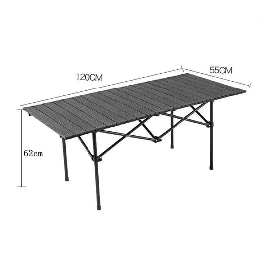 120 cm Portable Folding Camping Table – Roll-Up Outdoor Cooking & Picnic Table ZF1409
