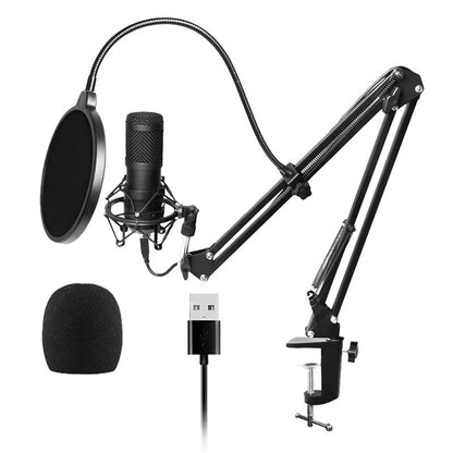 Professional PC Podcast Streaming Cardioid Condenser Microphone Kit with Boom Ar