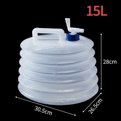 Outdoor Folding Water Bucket - Portable Collapsible Water Storage with Tap