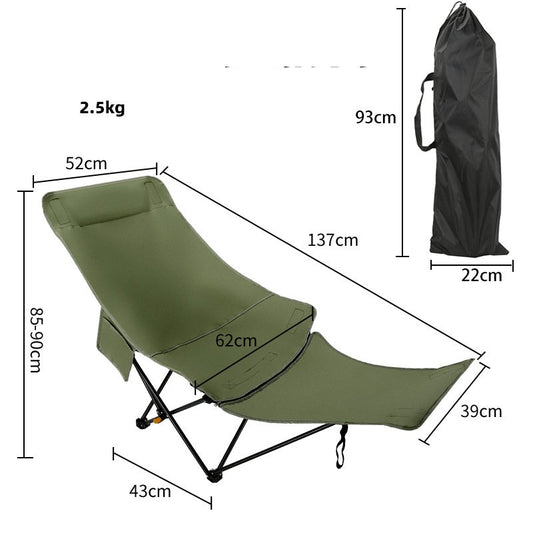 Adjustable Folding Chair with Footrest – 3 Recline Positions TMD7269