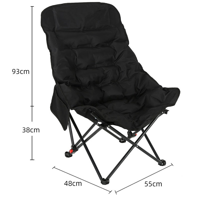 ECOTREK High-Back Padded Camping Chair – 3 Position Reclining Moon Chair