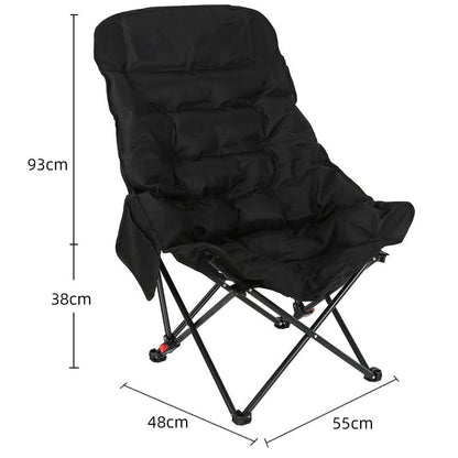 ECOTREK High-Back Padded Camping Chair – 3 Position Reclining Moon Chair