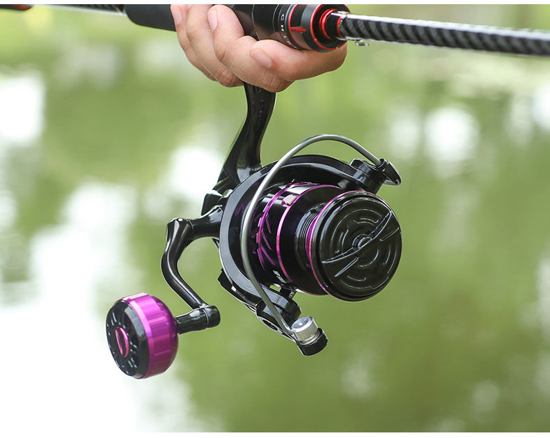 HE7000 Metal Spinning Fishing Reel Left/Right Retrieve 5.2:1 12 Ball Bearings