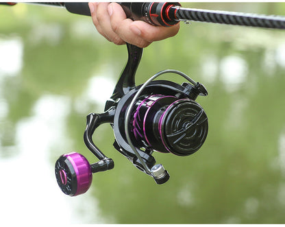 HE7000 Metal Spinning Fishing Reel Left/Right Retrieve 5.2:1 12 Ball Bearings