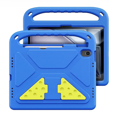 Compatible with iPad 8th 10.2 2020 Puff Series Foldable Cheese Stand EVA Case with Handle