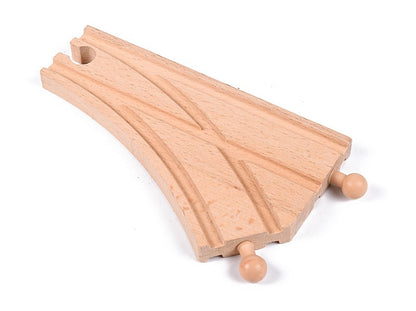 78 Pcs Wooden Railway Track Toy Early Educational Manual Control Car Set Gift