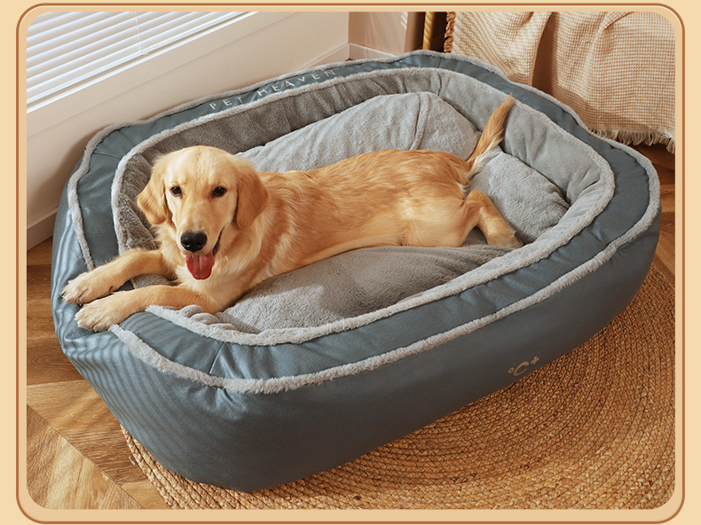 120CM High bolster comfort Pet Dog Bed Thick Warm