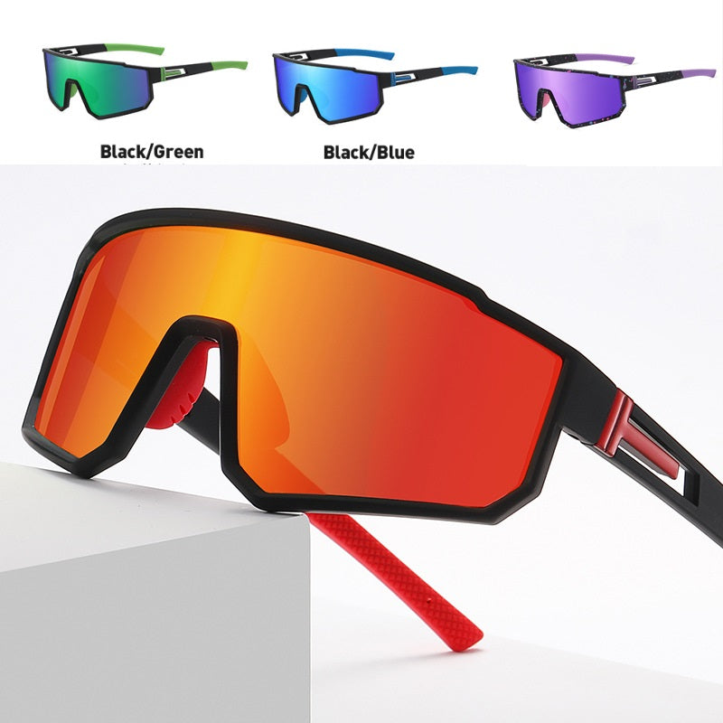 HD Polarized lens Sports Sunglasses Anti-Blue Ray Hydrophobic - Blue